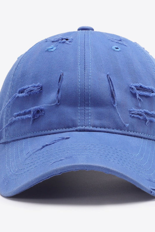 Distressed Adjustable Baseball Cap - Enchanting Top