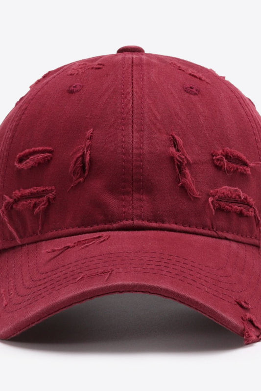 Distressed Adjustable Baseball Cap - Enchanting Top