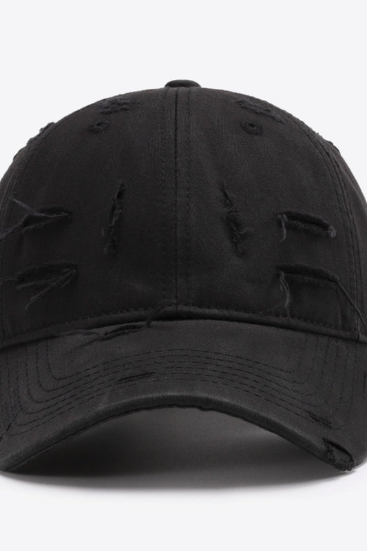 Distressed Adjustable Baseball Cap - Enchanting Top