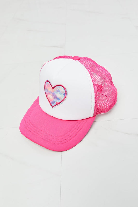 Fame Falling For You Trucker Hat in Pink - Enchanting Top