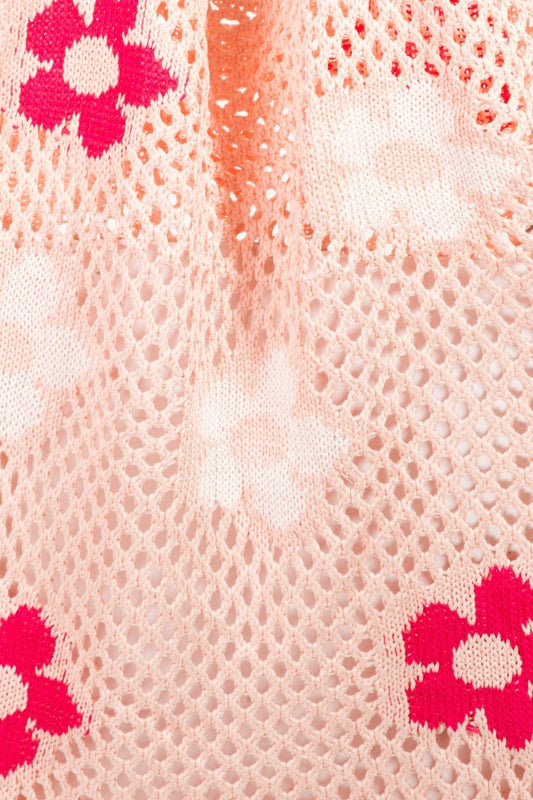Fame Flower Pattern Knitted Tote Bag - Enchanting Top