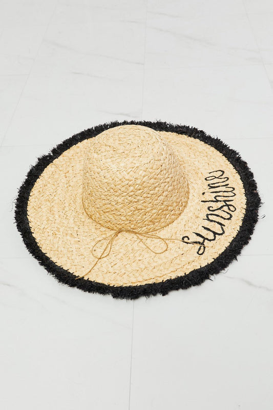 Fame Sunshine Straw Fringe Hat - Enchanting Top