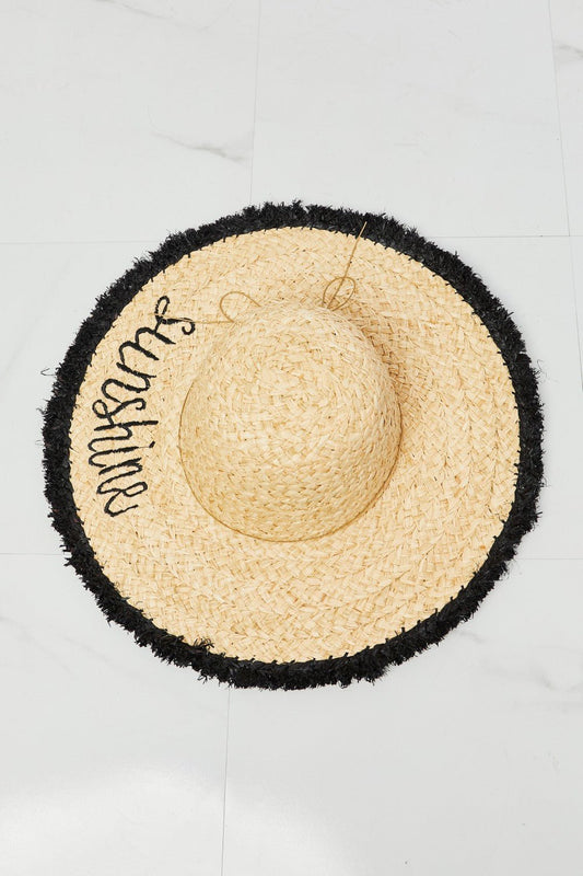 Fame Sunshine Straw Fringe Hat - Enchanting Top