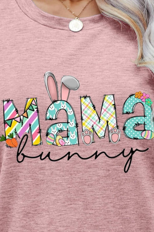 MAMA BUNNY Easter Graphic Tee - Enchanting Top