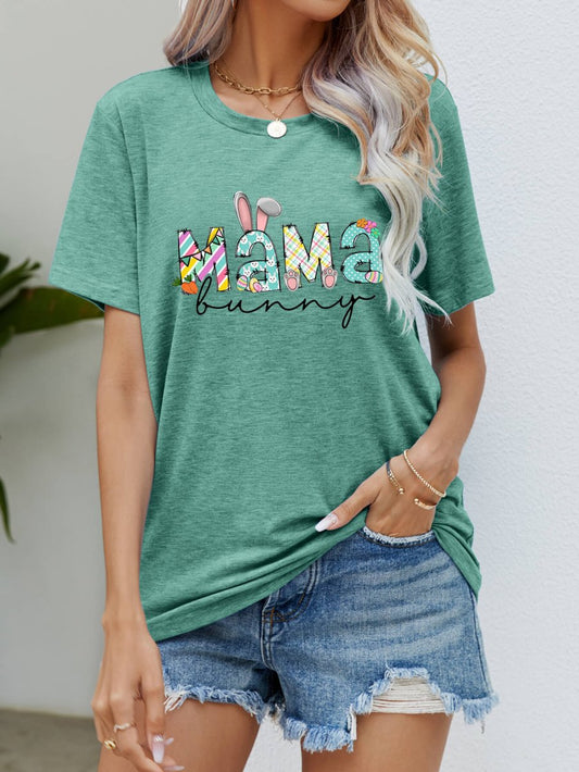 MAMA BUNNY Easter Graphic Tee - Enchanting Top