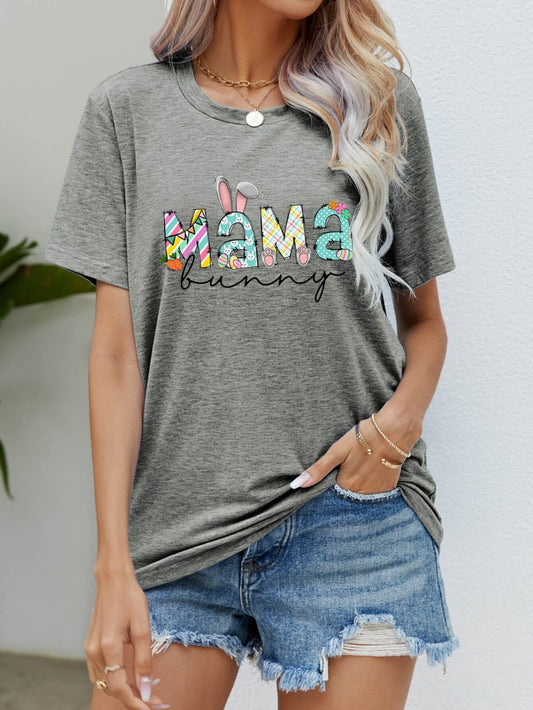 MAMA BUNNY Easter Graphic Tee - Enchanting Top