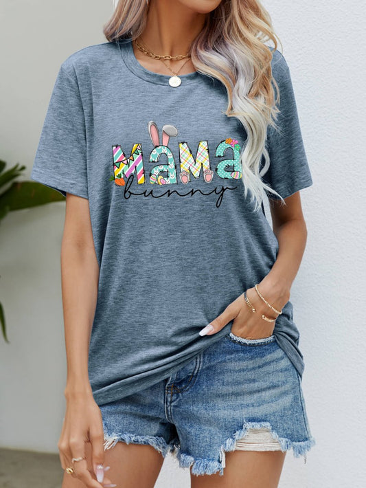 MAMA BUNNY Easter Graphic Tee - Enchanting Top