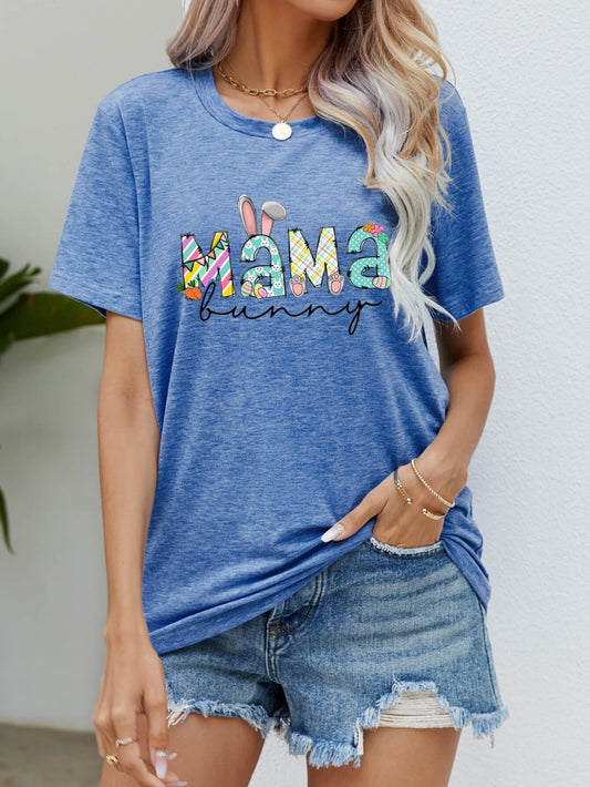 MAMA BUNNY Easter Graphic Tee - Enchanting Top