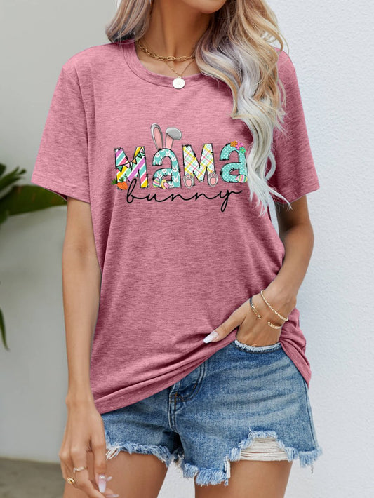 MAMA BUNNY Easter Graphic Tee - Enchanting Top