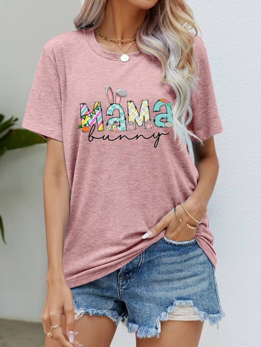 MAMA BUNNY Easter Graphic Tee - Enchanting Top