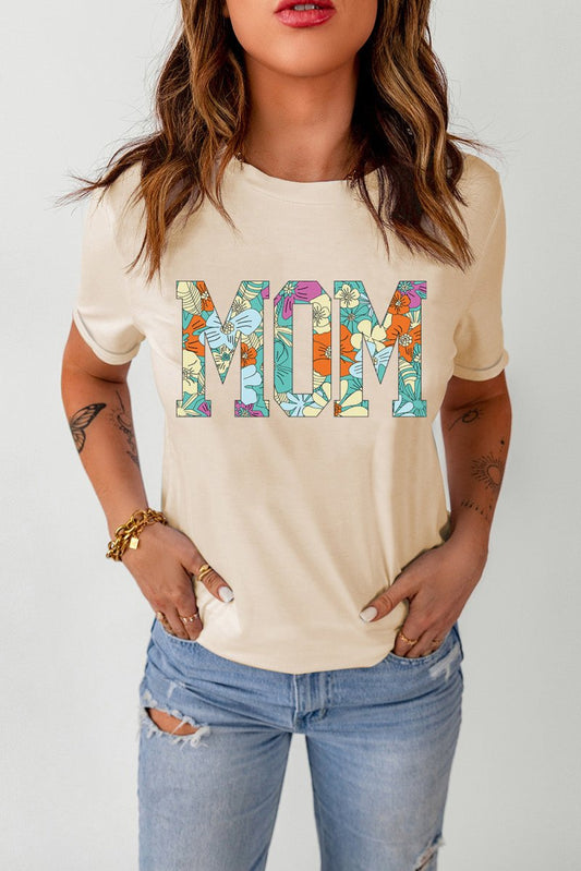 MOM Floral Graphic T-Shirt - Enchanting Top