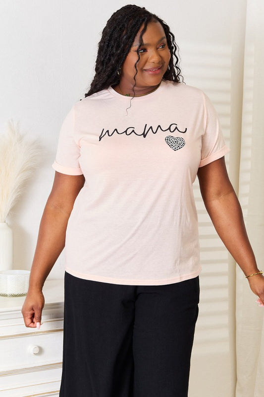 Simply Love MAMA Heart Graphic T-Shirt - Enchanting Top