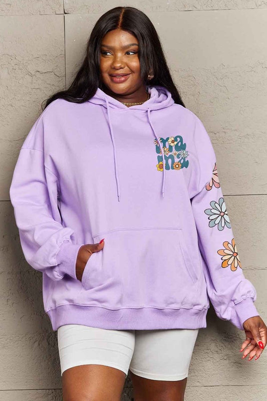 Simply Love Simply Love Full Size MAMA Graphic Dropped Shoulder Hoodie - Enchanting Top