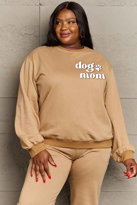 Simply Love Simply Love Full Size Round Neck Dropped Shoulder DOG MOM Graphic Sweatshirt - Enchanting Top