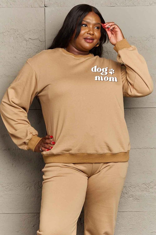 Simply Love Simply Love Full Size Round Neck Dropped Shoulder DOG MOM Graphic Sweatshirt - Enchanting Top