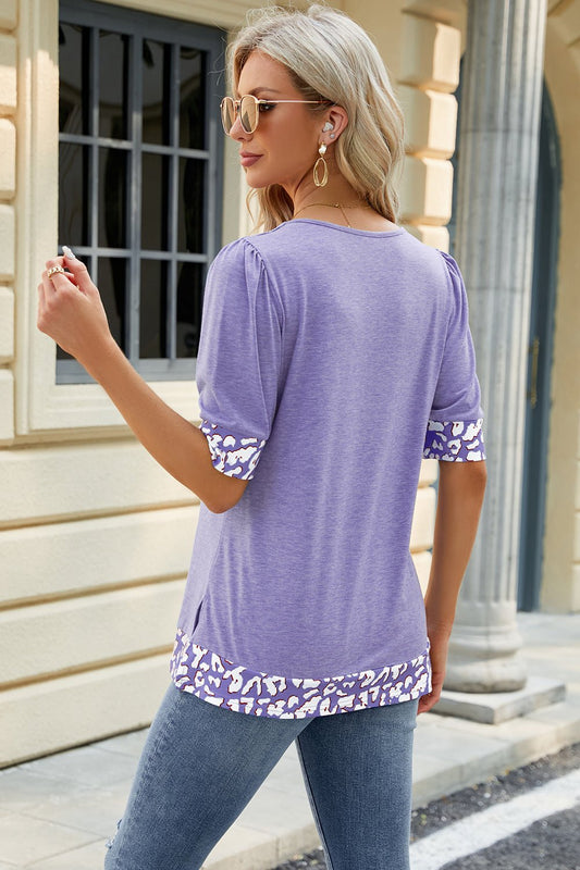 Square Neck Half Sleeve T-Shirt - Enchanting Top