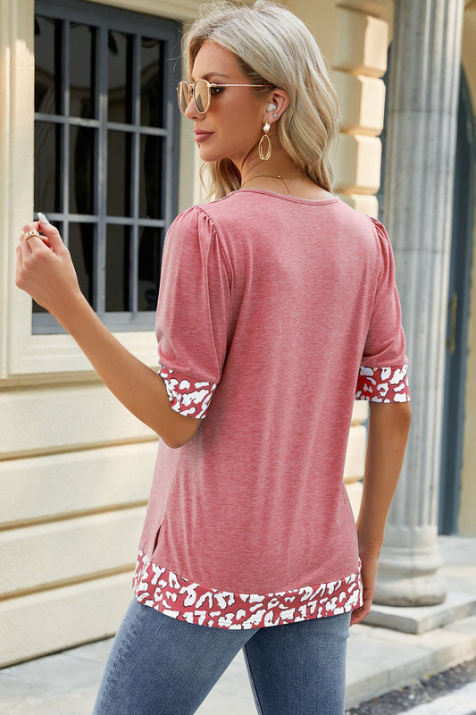 Square Neck Half Sleeve T-Shirt - Enchanting Top