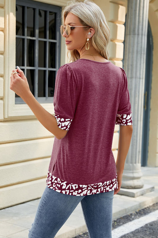 Square Neck Half Sleeve T-Shirt - Enchanting Top