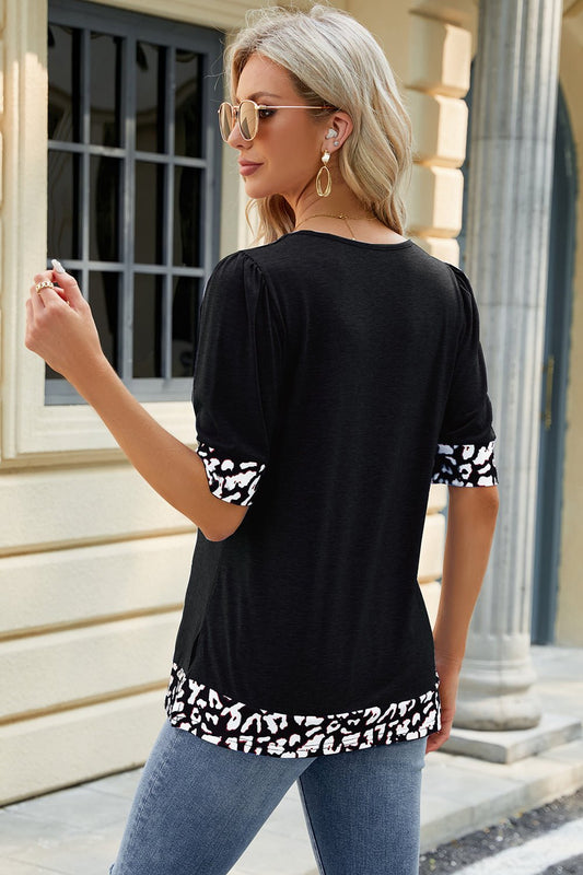 Square Neck Half Sleeve T-Shirt - Enchanting Top