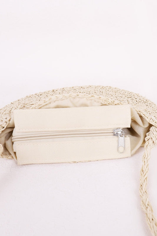 Tassel Straw Braided Strap Shoulder Bag - Enchanting Top