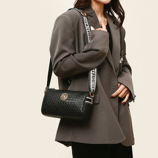 Textured Adjustable Strap Shoulder Bag - Enchanting Top