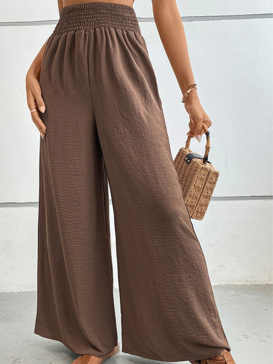 Wide Waistband Relax Fit Long Pants - Enchanting Top